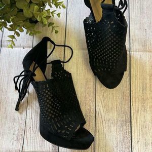 Aldo Black Heeled Sandals